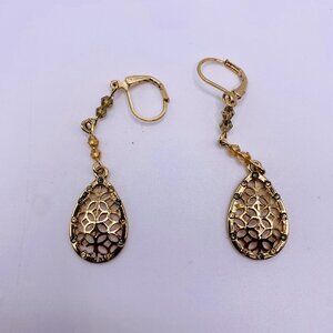 Unbranded Goldtone Teardrop Dangle Earrings New